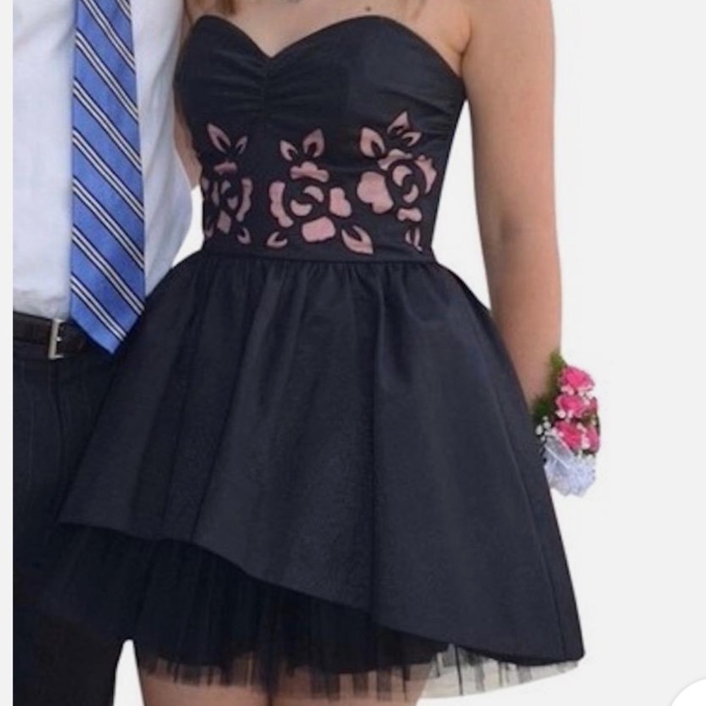 Betsey Johnson Strapless Tulle Mini Dress